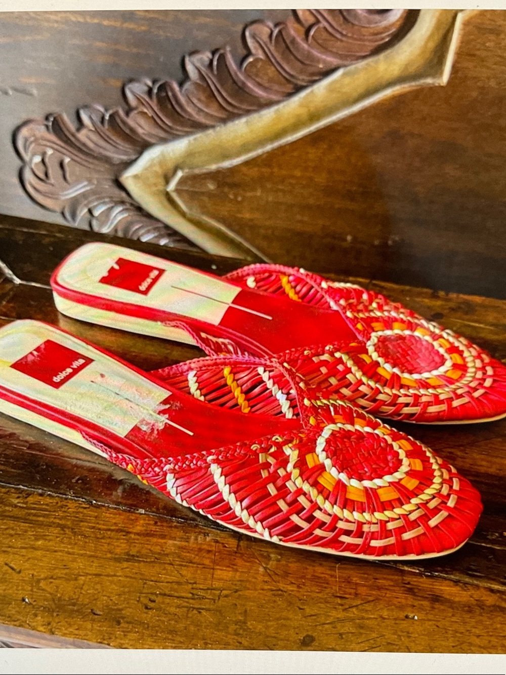 Dolce Vita trendy Woven Red Slide Sandals - Slip-On Mules